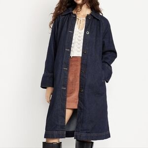 Old Navy Denim Long Barn Coat